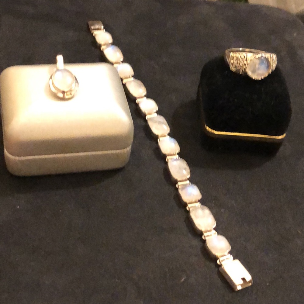 Moonstone 🌙  Montage- Moon Stone jewelry Bundle / Sterling Silver /925 NWT